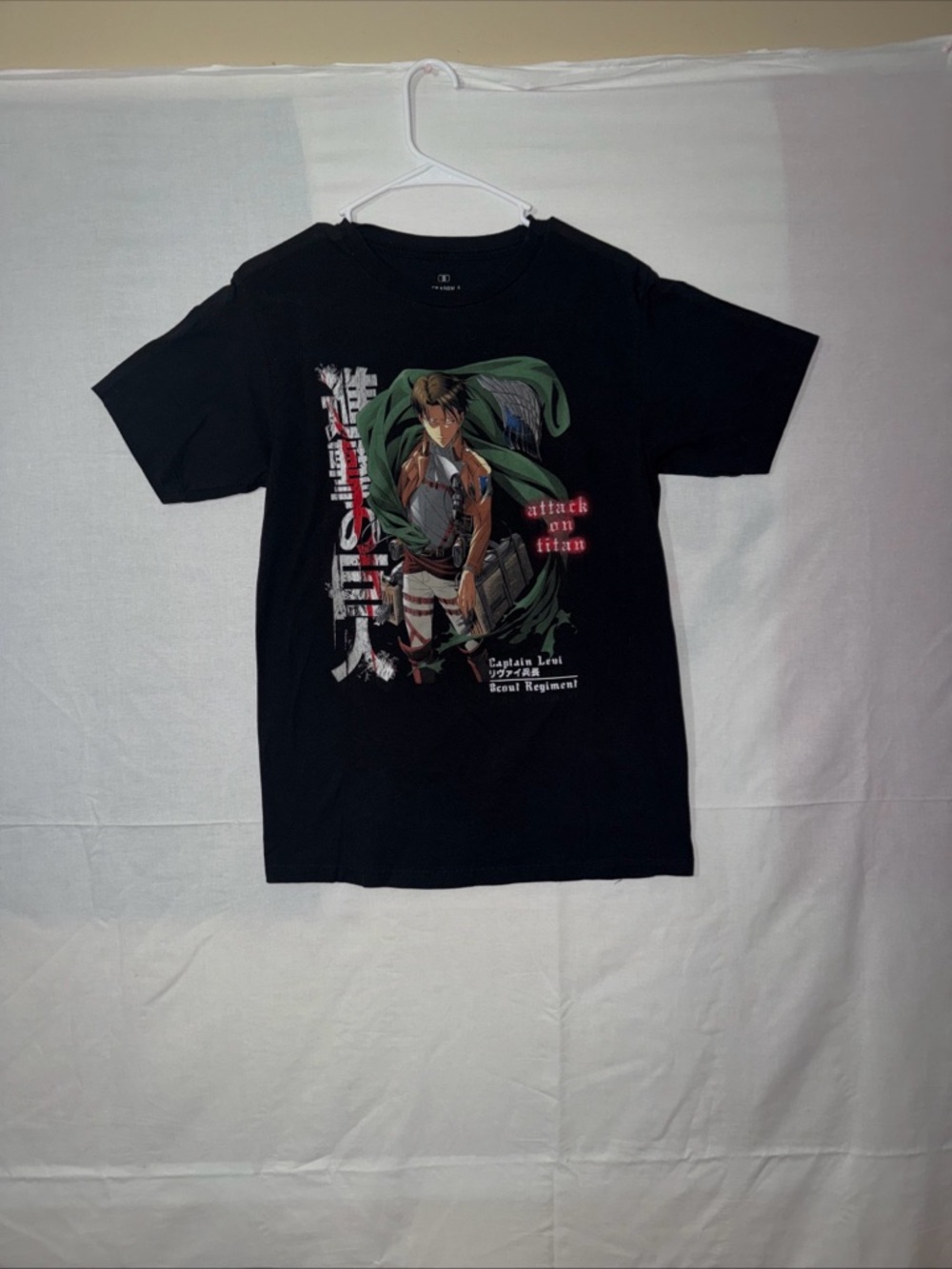 Ripple Junction Black Attack on Titan Levi Graphic Tee